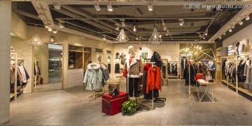 服装店内景陈列